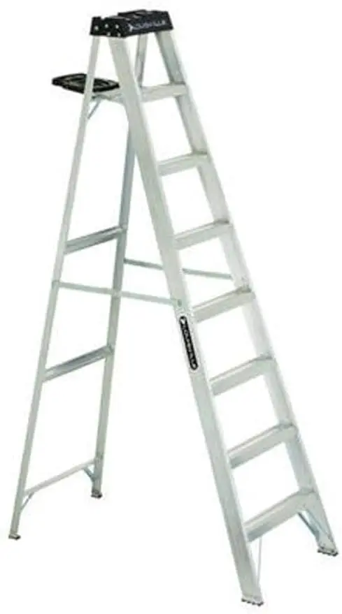 

Louisville Ladder AS3008 Aluminum 8-Foot Ladder 300-Pound Duty Rating, Silver
