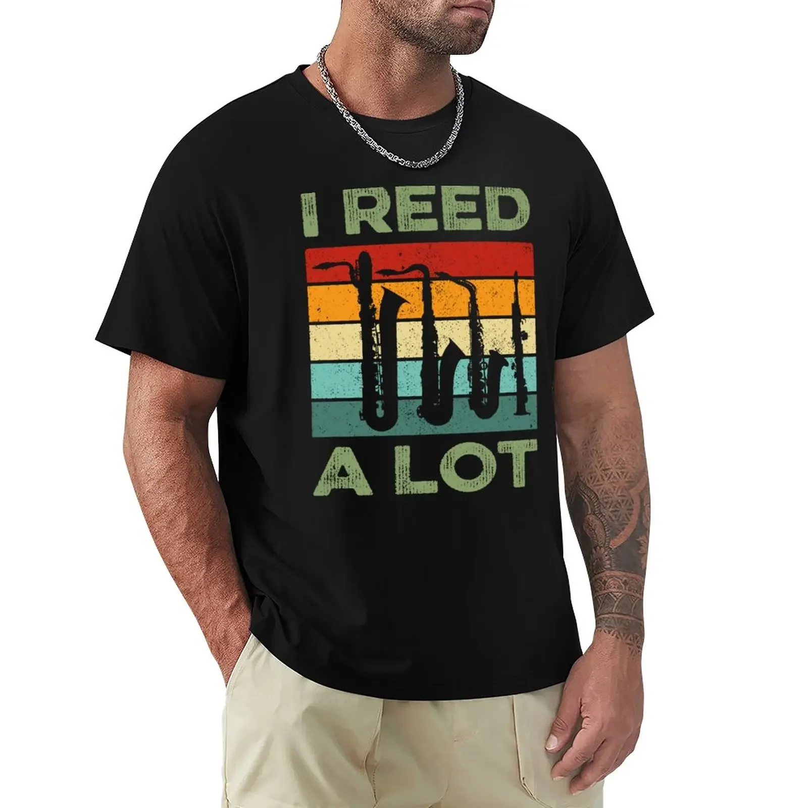 

Saxophone I Reed A Lot T-Shirt vintage blanks plain slim fit t shirts for men
