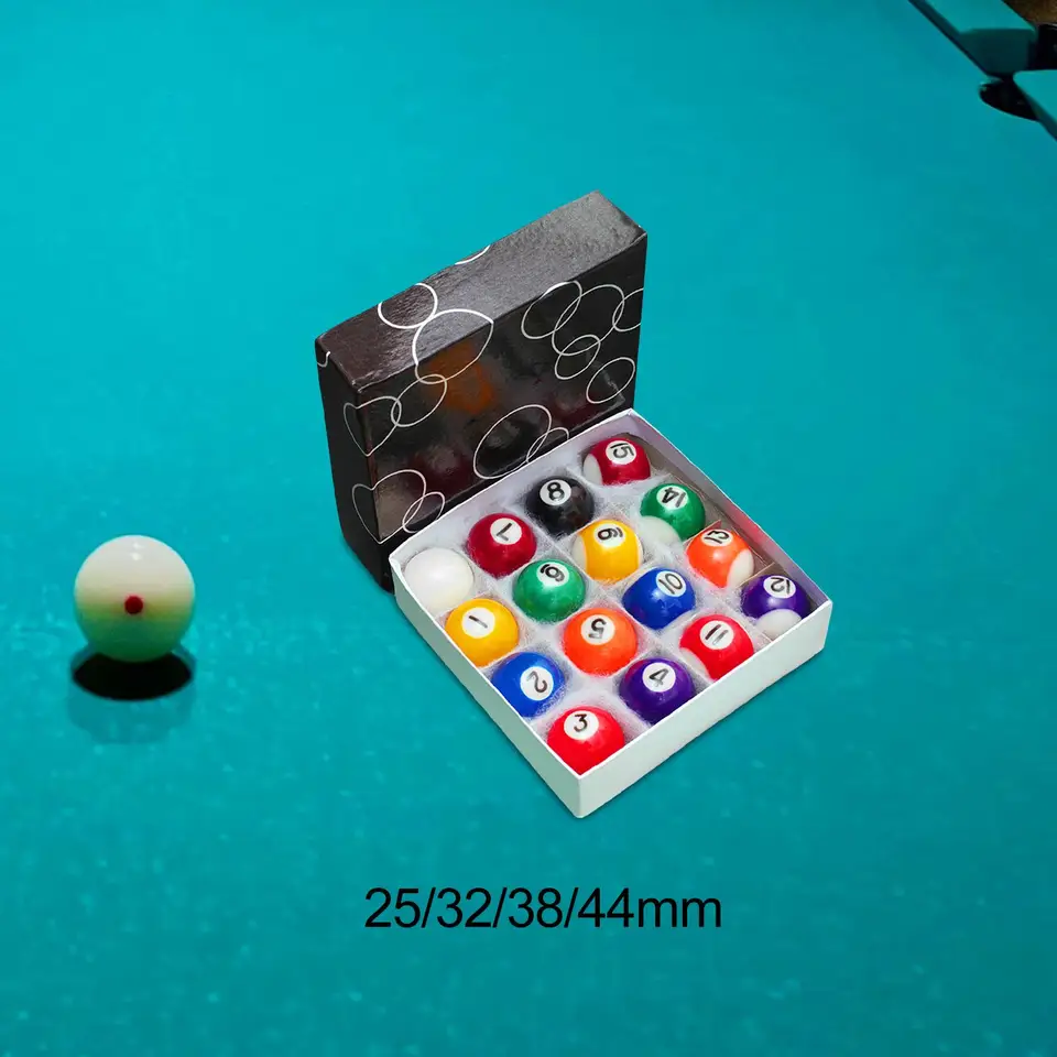 Mini Billar Para Niños Juego De Bolas De Billar 16 Piezas - 32mm, Resina De Poliéster, Ideal Para Entrenamiento Y Niños Juego Bolas Billar 16 Piezas 32mm Resina Poliéster