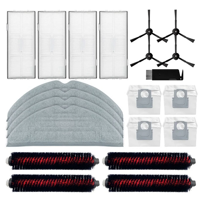 

Side Brush Hepa Filter Mop Dust Bag High Speed Cleaning Rolling Brush For Roborock S8 Pro Ultra/ G20 A6900RR Spare Parts