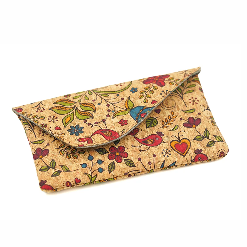 Universal Lightweight Cork Fabric Phone Pouch with Compact Storage Wallet