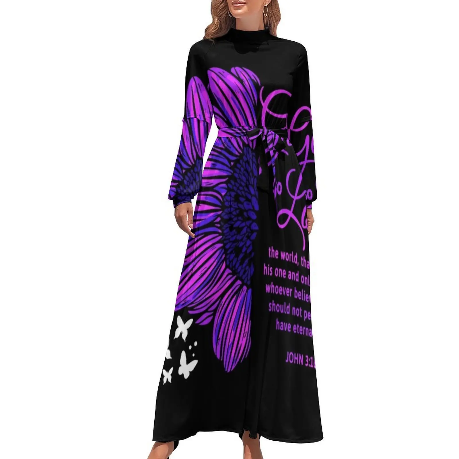 

Bible Verse john 3:16 Long Dress festival outfit women dresses korean style birthday dress for women
