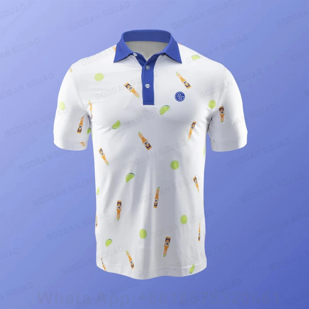 Men's Leisure Polo Shirt Quick Dry Short Sleeve T-shirt Fishing Golf Table Tennis Badminton Football Bowling Volleyball Clothing