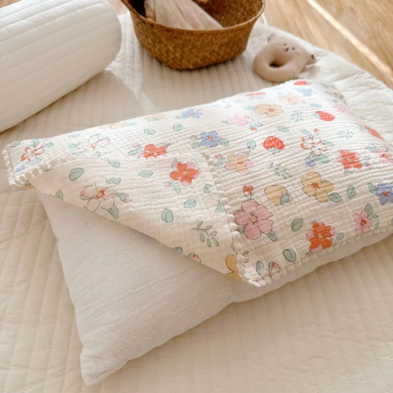 Children Cartoon Bear Bedding Pillow Cover Decorative Kids Baby Cushion Pillow Cotton Baby Case for Newborn