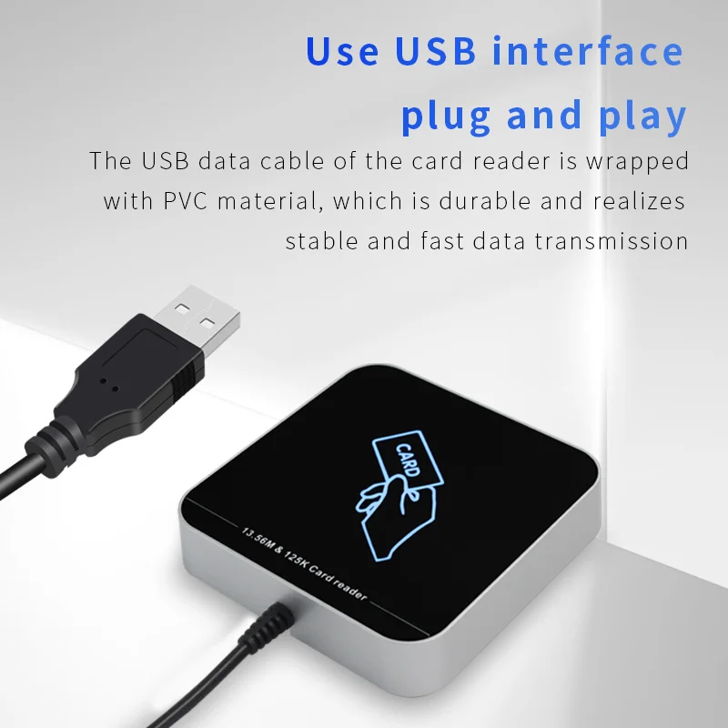 Dual Frequency Contactless Smart Card Reader - USB Plug & Play RFID Solution