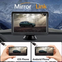 Autoradio sans fil CarPlay Android Auto lecteur vidéo multimédia 7 pouces écran tactile Portable avec USB AUX pour caméra de recul 3