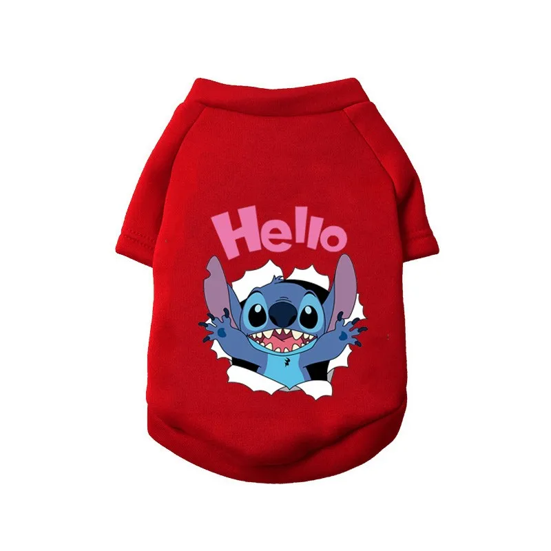 Disney Stitch Dog Clothes Winter Warm Pet Clothes Cotton Pets Clothing for Small Medium Dogs French Bulldog Chihuahua Costume