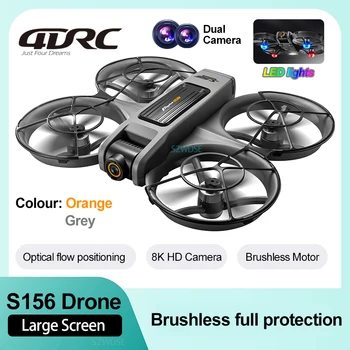 Nuovo Drone Quadricottero S156 con Fotocamera Professionale 8K, WiFi 5G FPV, Schermo Grande da 4,5 Pollici, Telecomando RC, VS V66