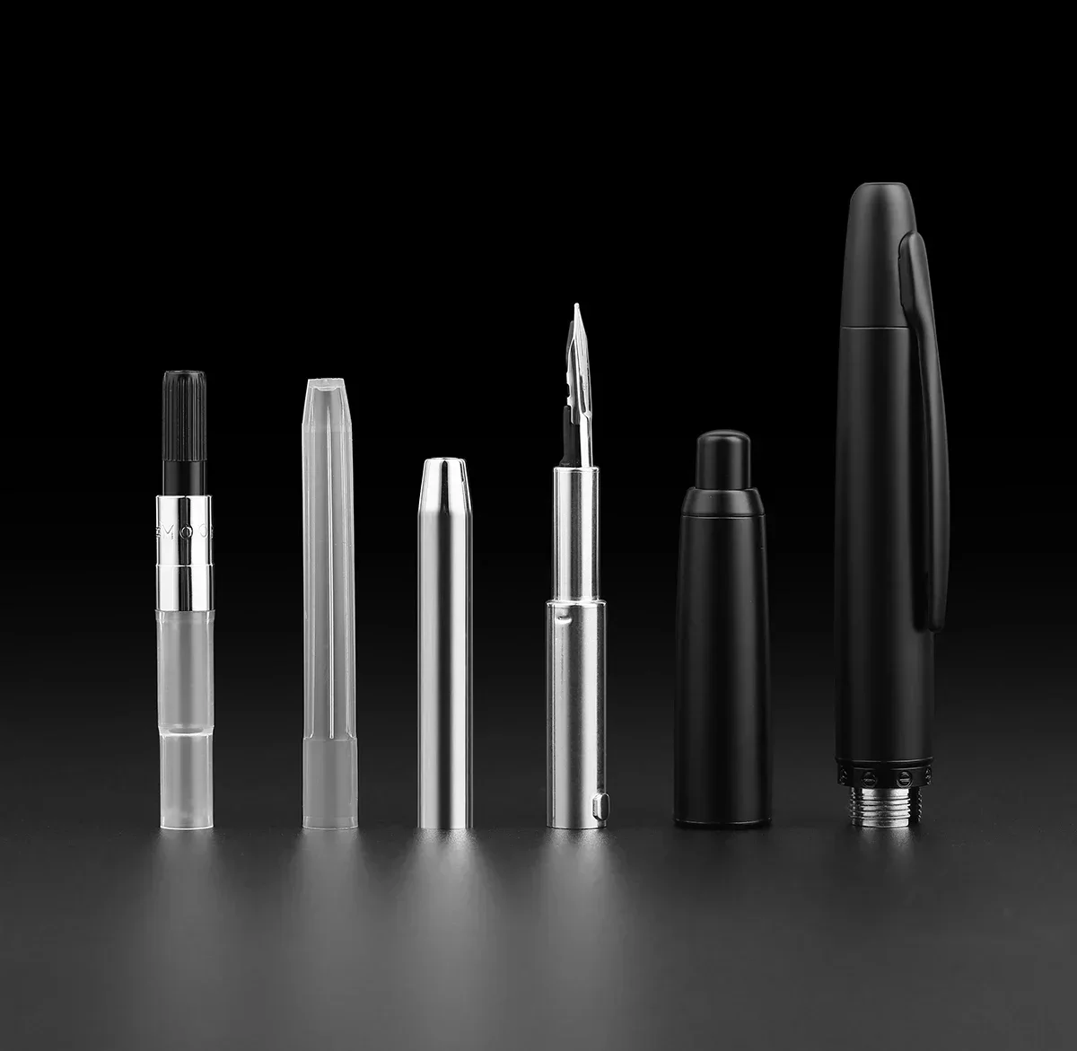 MAJOHN A1 Press Fountain Pen Retractable Extra Fine Nib Metal Clip/No Clip Converter for Writing