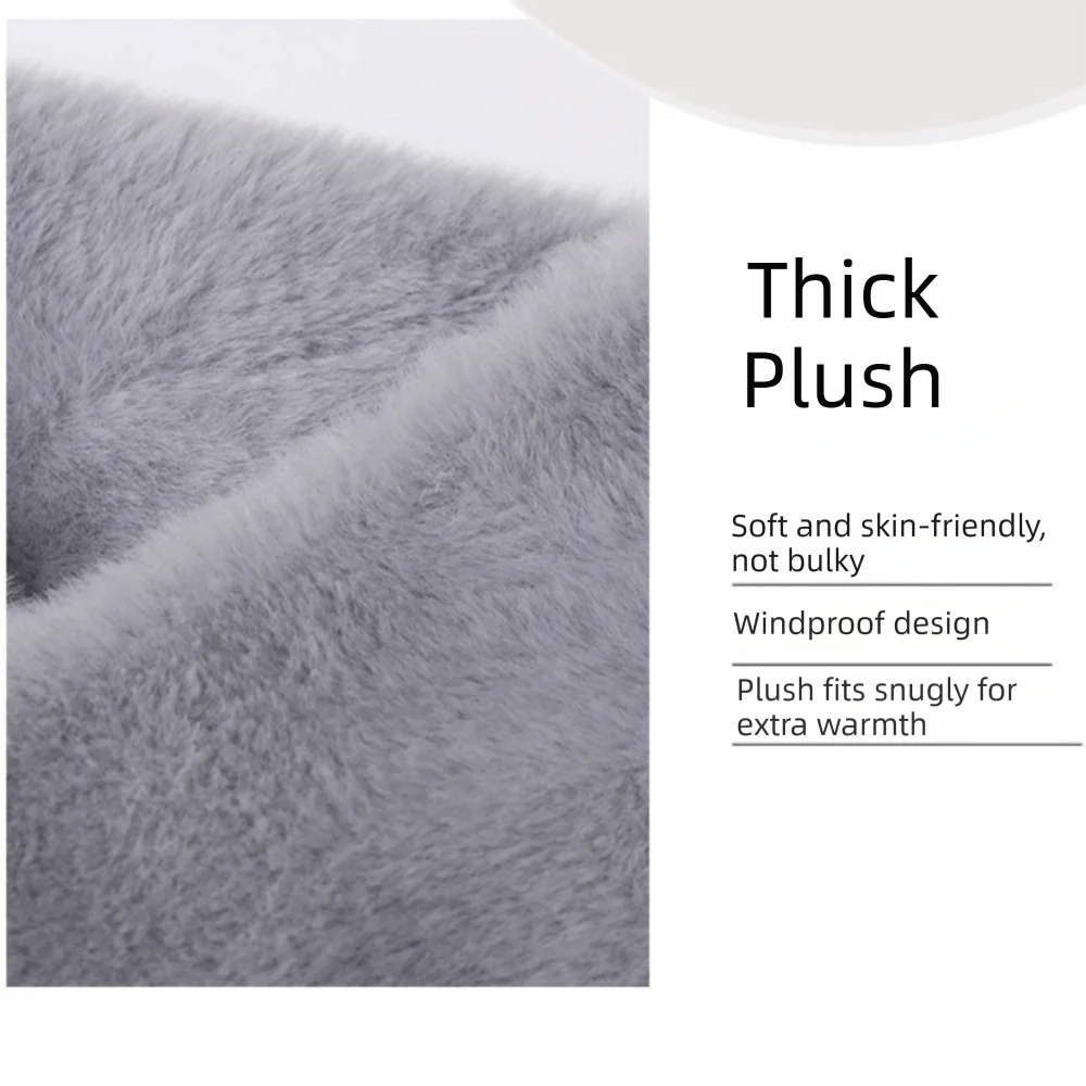 Winter Warm Cross Scarf Solid Color Soft Neck Scarf Thickened Neckerchief Wrap Autumn Winter