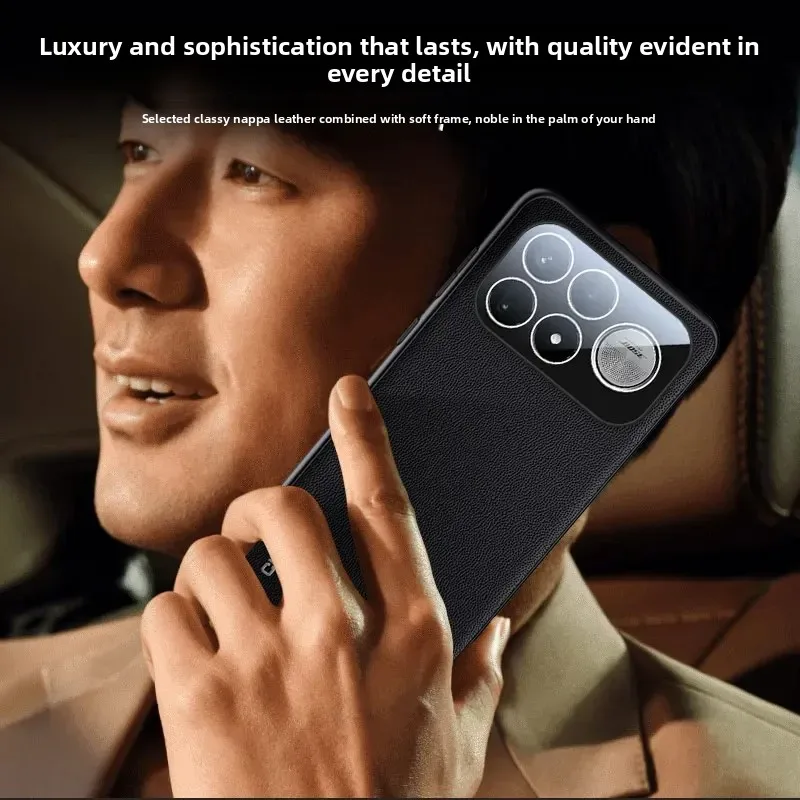 Premium PU Leather Skin Shockproof Protective Back Cover with Camera Lens Film