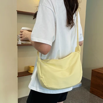 حقيبة يد خفيفة الوزن كاجوال بسعة كبيرة للسيدات ، حزمة كتف واحدة ، شارع عصري ، تدفق جديد 3