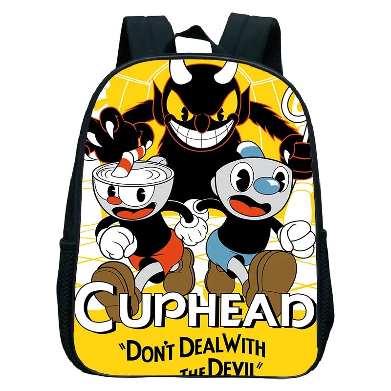 Gioco Cuphead borse da scuola stampate in 3D per ragazze in età prescolare ragazzi bambini Mini zaini zaino per l'asilo zaini per cartoni animati per bambini