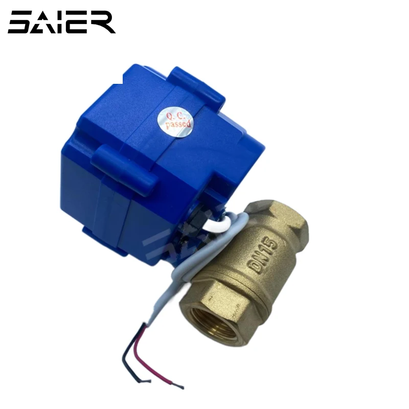 DN15 Brass 2 Way Automatic Flow Control Mini Electric Motorized Ball Valve 12v 24v 220v Electric Motorized Ball Valve