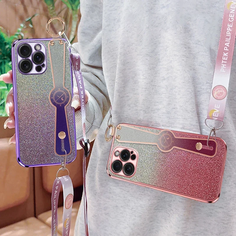 Versatile Wrist Strap Rope Lanyard Phone Case with 5G Compatibility