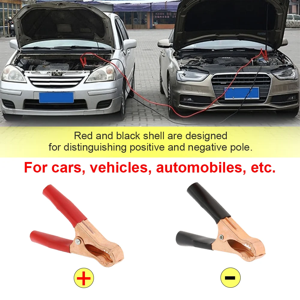 Description Picture 6 of item500A Crocodile Car Caravan Van Battery Alligator Clips Electrical Battery Clamp Test Connector for Jumper Cables Boost