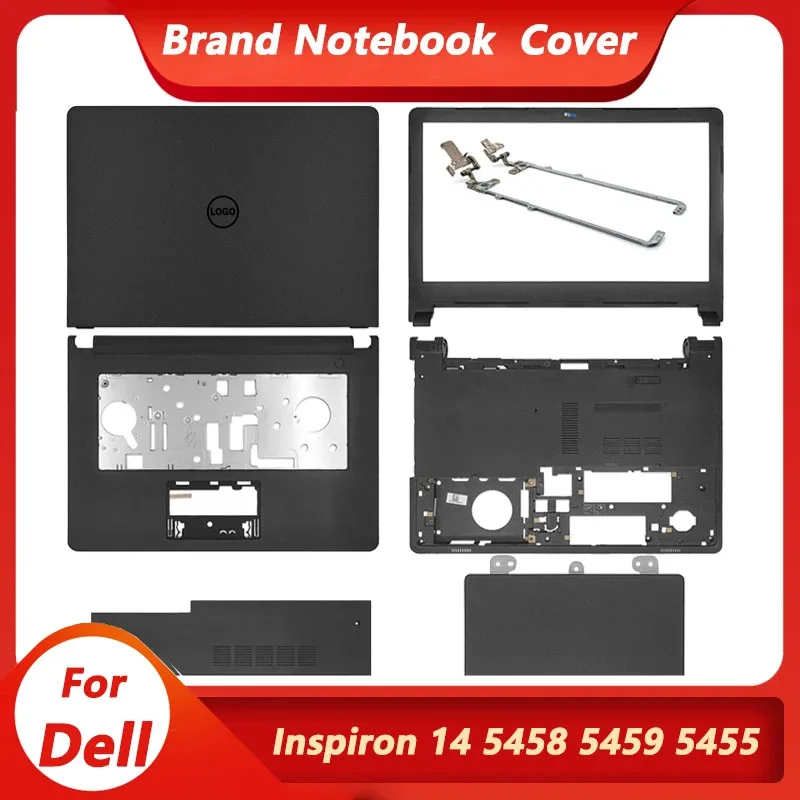 Dell Inspiron 14 5458 5459 5455 노트북 LCD 뒷면 커버/전면 베젤/손목 받침대/하단 케이스 도어 커버/경첩 없음 터치 블랙