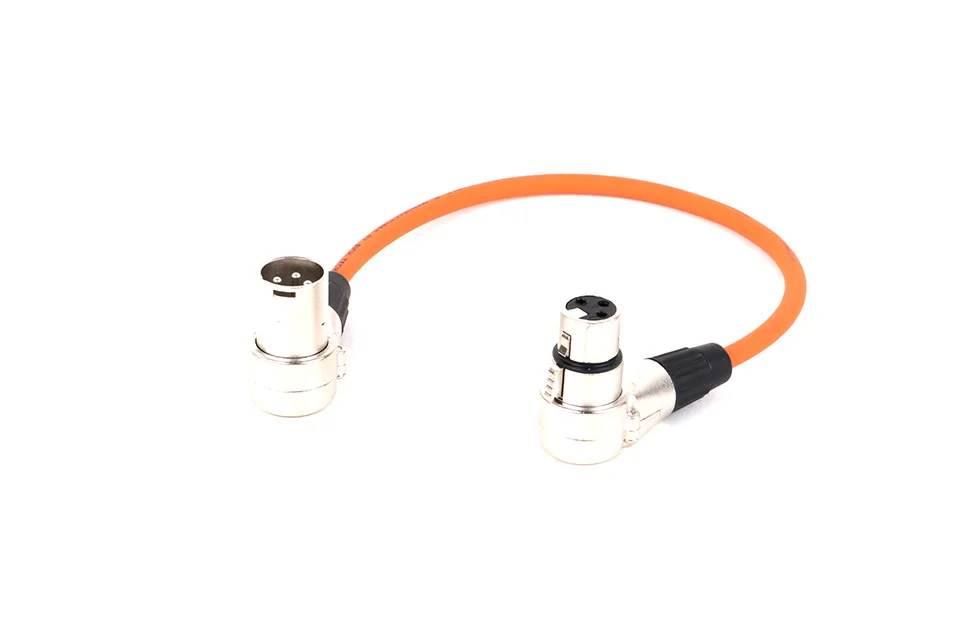 Ausgeglichenes XLR-Kabel, rechtwinkliger Stecker auf rechtwinklige Buchse, Pro, 3-poliger 90-Grad-Mikrofonanschluss für Audio-Interface oder Mixer – Detail 4