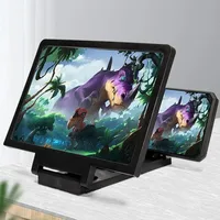 3D Phone Screen Magnifier for Smartphones Foldable Stand Adjustable Zoom Flip Phone Magnifier for Movie/Video/Gaming Devices 5
