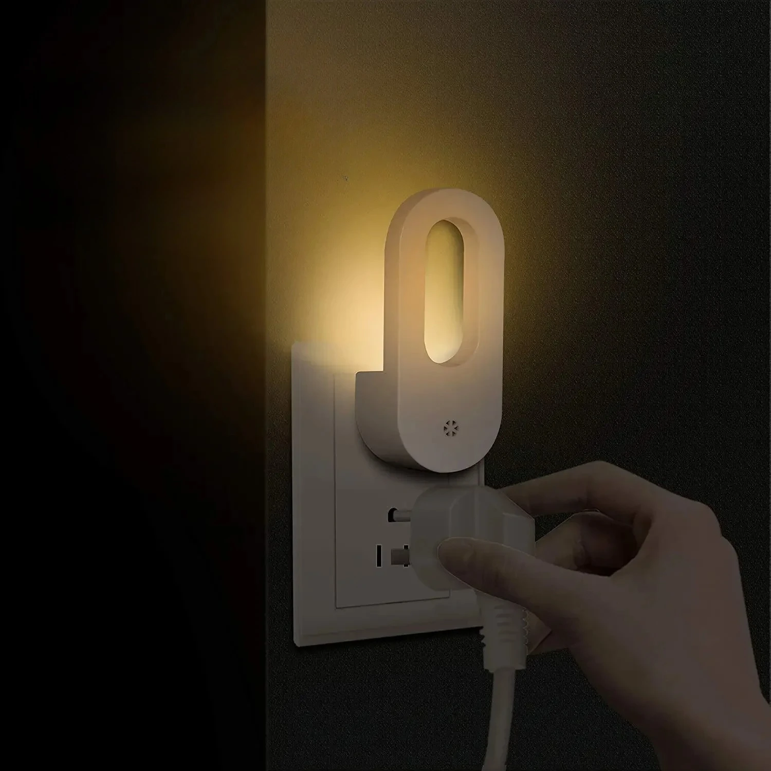 LED Plug Night Light EU/US Wall Socket Lamp With Twilight Sensor Energy Saving Kids Room Bedroo Night Lights Warm White Lamp