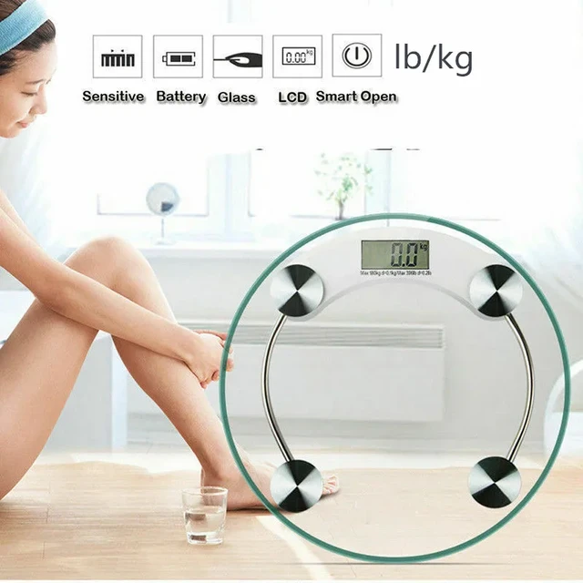 Lb/kg Digital Body Weight Scale Bathroom Scale Smart Digital Weigth  Household Electronic Weight Scale Tempered Glass - Bathroom Scales -  AliExpress