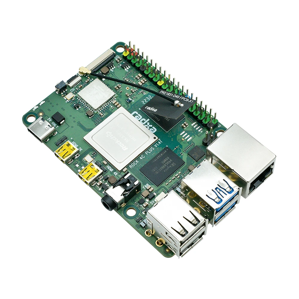 Rock Pi 4 Modello C + 4Gb Scheda Di Sviluppo Singola Computer Rockchip Rk3399-T Arm Cortex-A72 Per Raspberry Pi 4Gb
