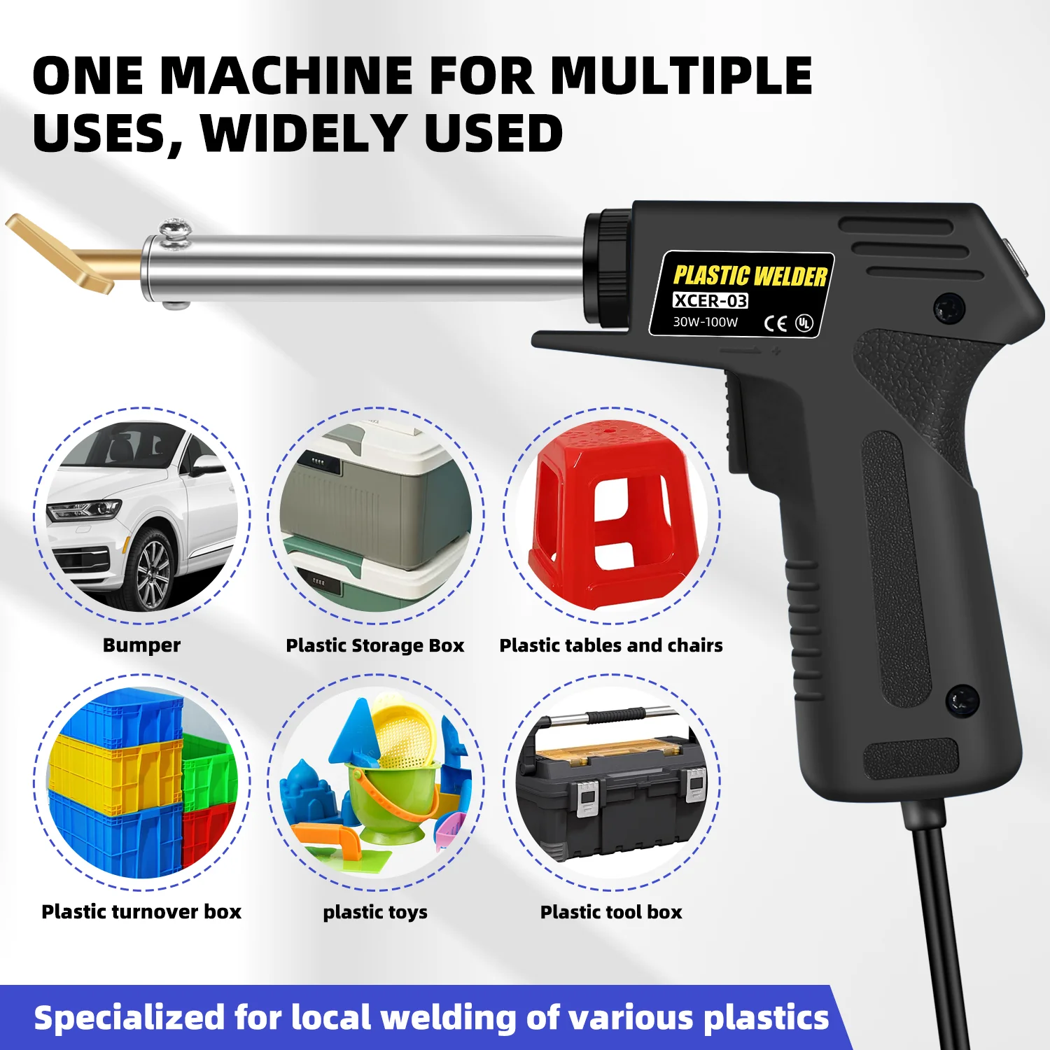 Plastic Welding Machine Repair Tool Electric Soldering Iron Trowel Head Car Bumper Plastic Repair Tools Kit 6