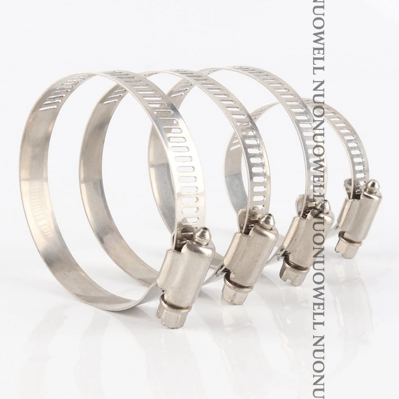 Description Picture 4 of item2pcs/lot Stainless Steel 304 Worm Drive Hose Clamps Fuel Pipe Tube Clips Irrigation Pipe Hoop Fixed Water Pipe Hose Fastener