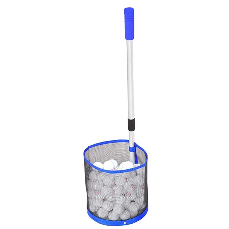 Telescopic Table Tennis Ball Picker, 2 Section, Aluminum Pole, Picking Net Collection, Can Hold 120 Pcs Ping Pong Balls