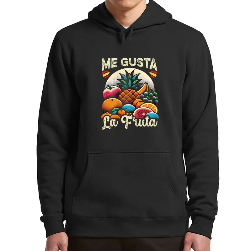 

Me Gusta La Fruta Hoodies I Like Fruits Spanish Meme Y2k Pullover For Men Women Casual Soft Unisex Hooded Sweatshirt