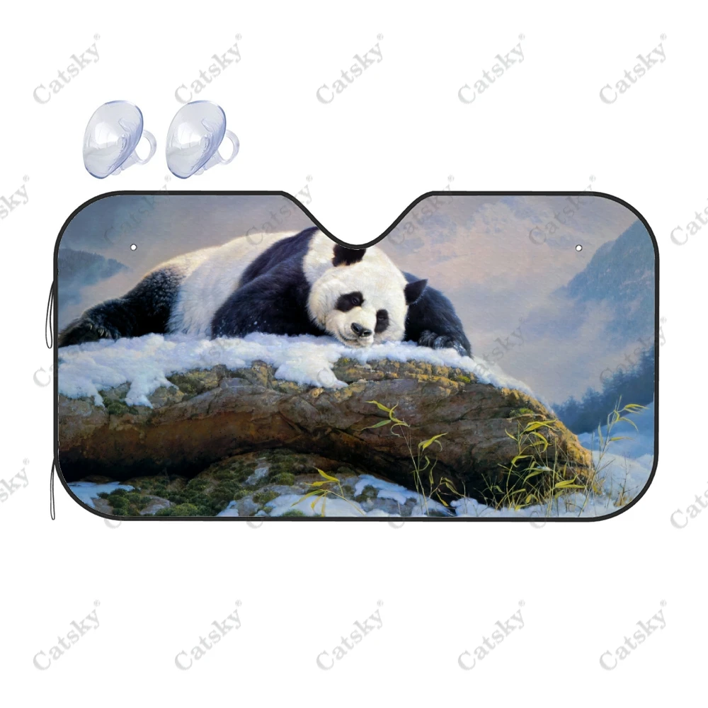 

Animal Cute Panda Car Accessories Windshield Sunshade Foldable Sunvisor Protect Sunshade Visor Shield for SUV Gift for Car Lover