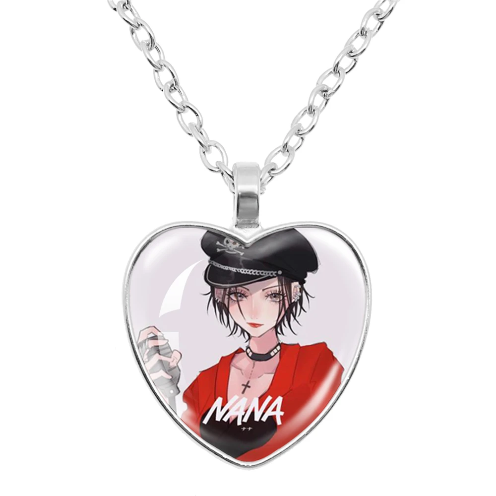 Cute Fashion Yazawa Osaki Nana Anime Glass Heart Necklace Handmade Creative Women s Birthday Gift Jewelry