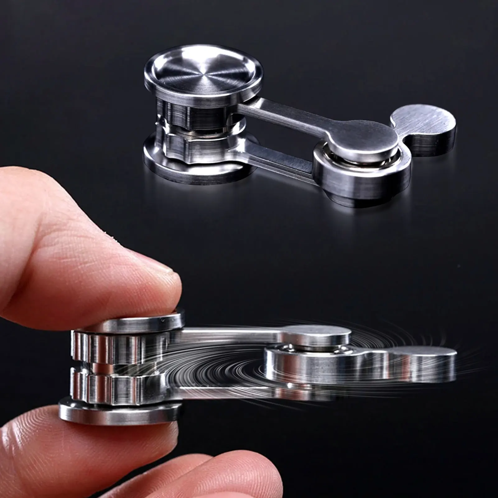 Gyroscope pivotant en acier inoxydable, résistant à la pression, pliable, Portable, EDC, jouet de décompression pour adulte, cadeau de fête