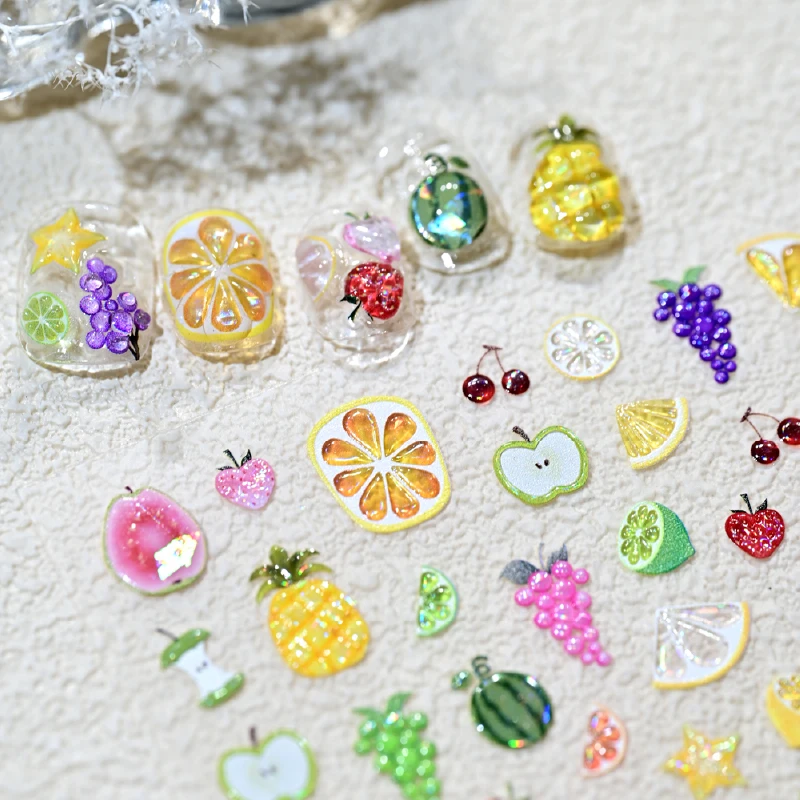 5D rich goldfish nail stickers lotus carp ribbons nail art appliqu&eacute;s handmade creative art decorations nail stickers