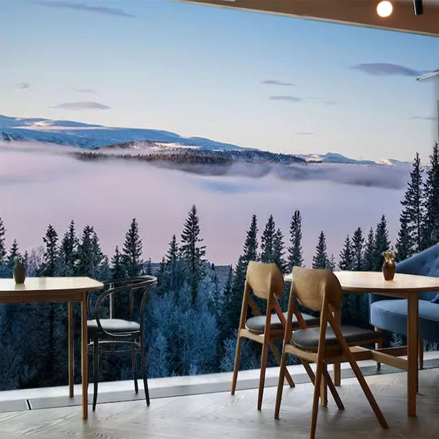 Impression 3D de paysages naturels, de forêt, de fond de pièce, de tissu décoratif, de chevet Gand, conflictissu, de tapisserie 5
