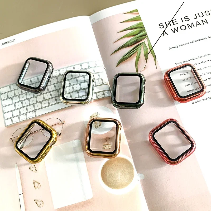 Premium Glass Bumper Screen Protector for Apple Watch - Full Coverage Case