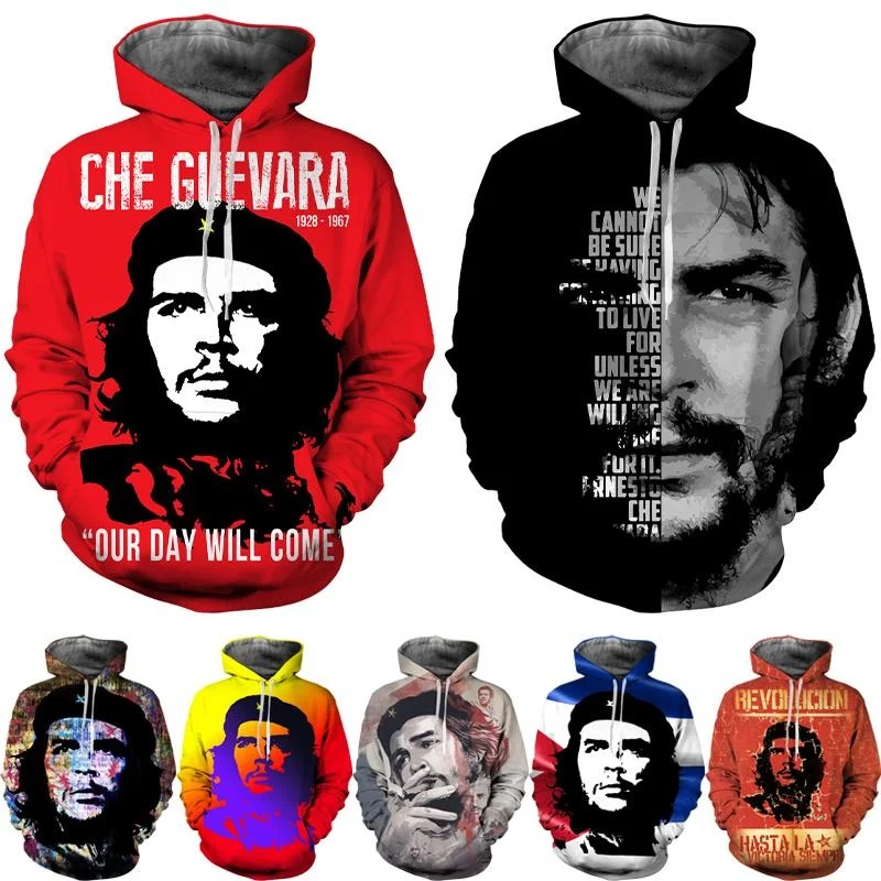 

Men's and Women's Retro New Fashion Che Guevara 3D Print Hoodie Personalized Casual Oversized Harajuku Street Hoodie