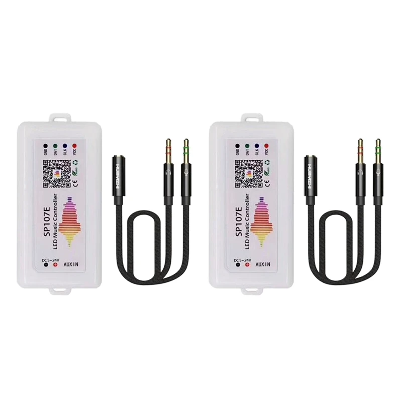 

2X WIFI RGB SP107E Pixel IC SPI Music Bluetooth Controller For WS2812 SK6812 SK9822 RGBW APA102 LPD8806 Strip DC5-24V