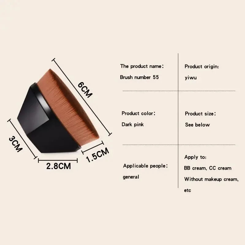 Foundation Brush High-Density Vegan Fiber for Liquid & BB Cream
