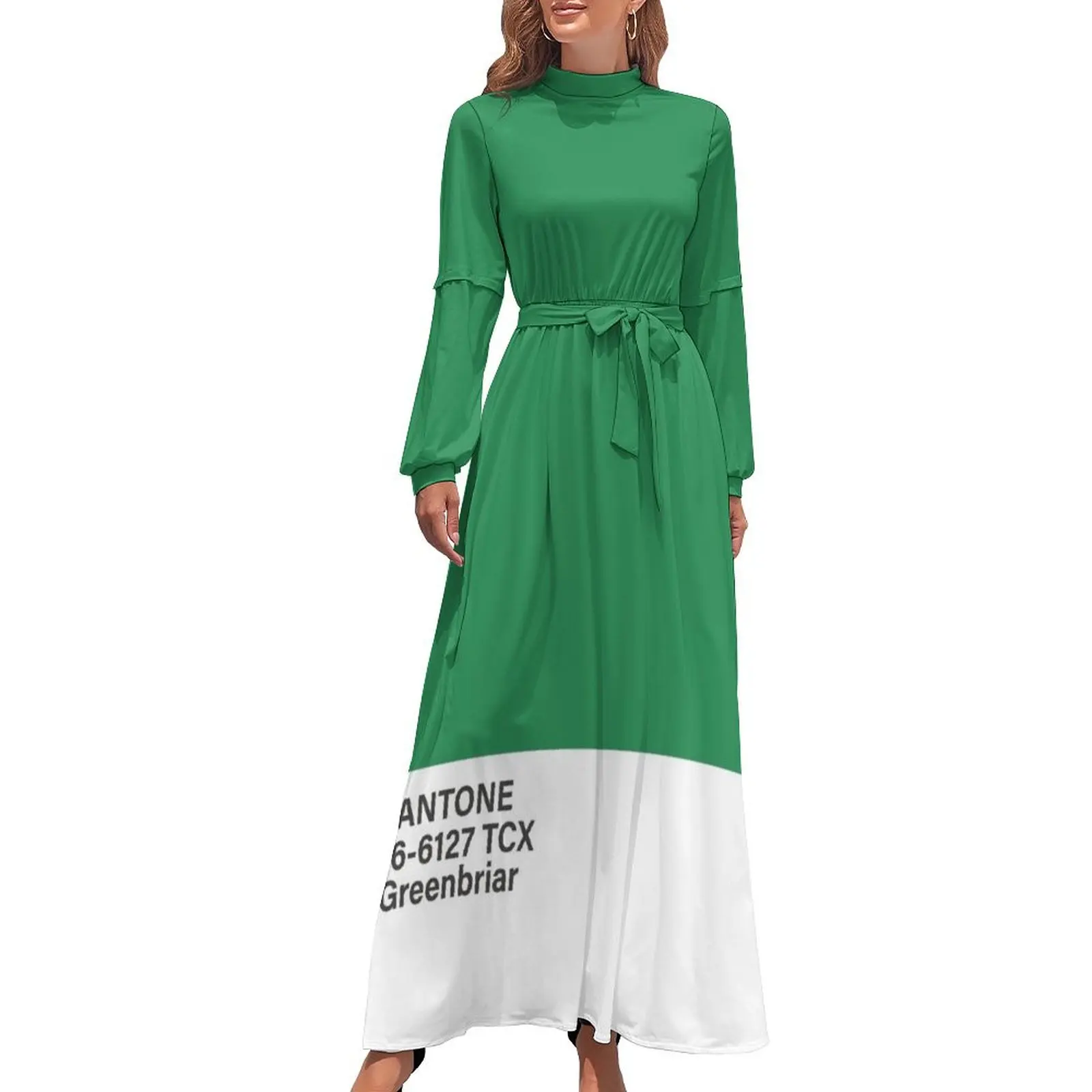 thumbnail image 1 of Pantalón 16-6127 TCX Greenbriar Vestido largo Mujer Vestidos de lujo mujer vestido de noche, 1 of 5