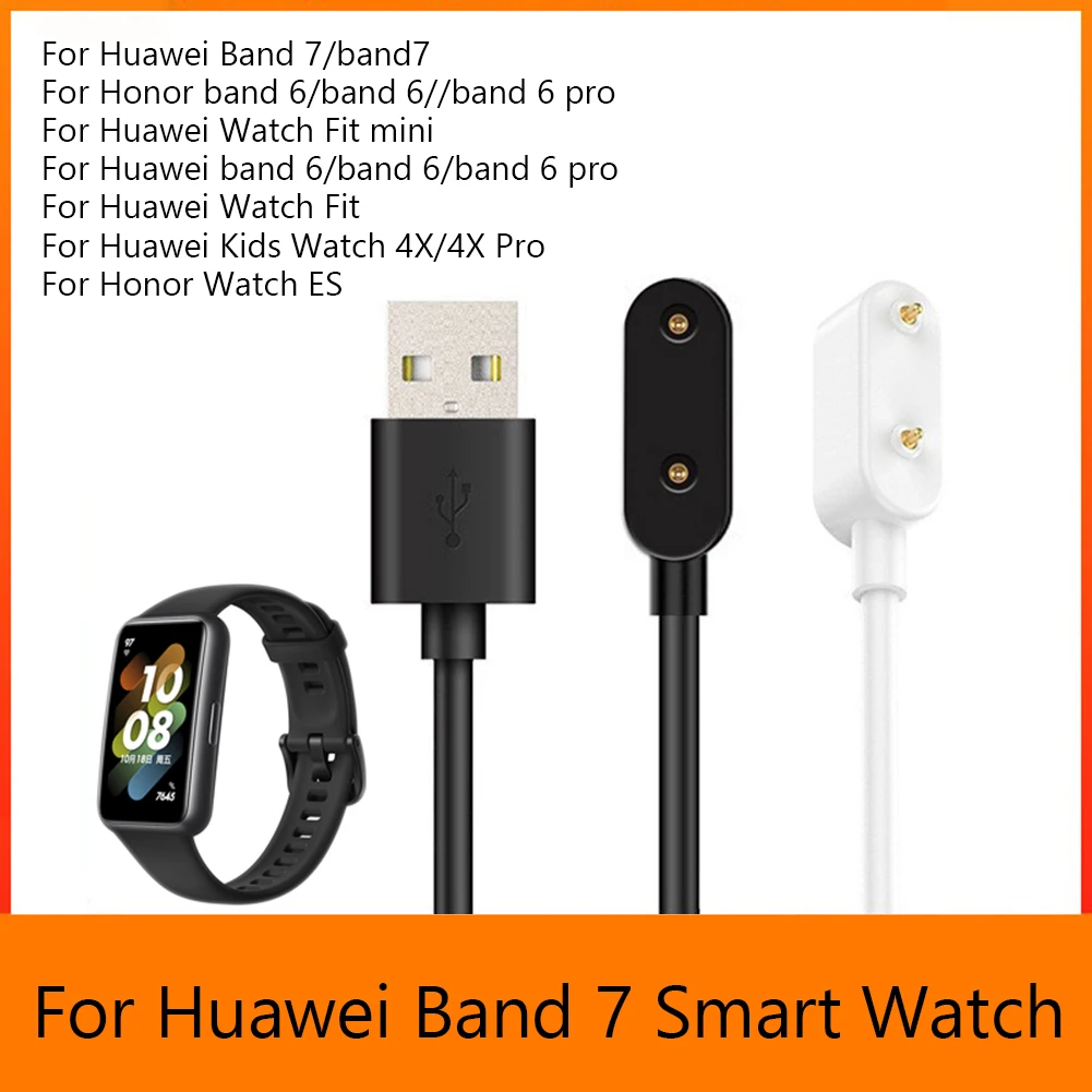 Cable USB Cargador para Reloj Compatible con Huawei Watch Fit/Fit Mini,  Huawei Band 7/6, Huawei 4X, Honor Band 6, Honor Watch ES, 2 Pines 80cm Base  Magnética-Blanco – OcioDual