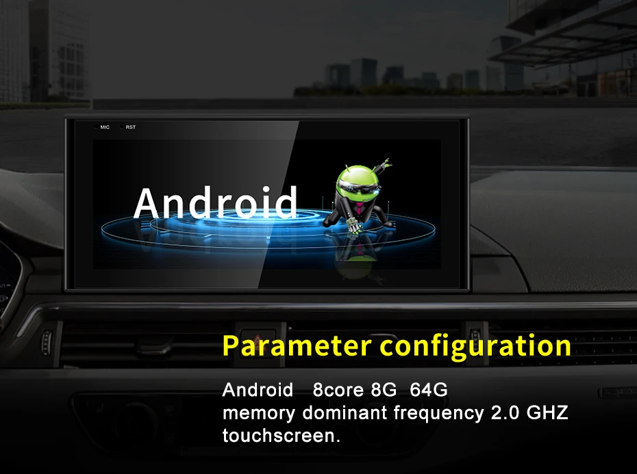 Qualcomm 8G 128G Android13 10.25inch Carplay AUTO For AUDI 2018-2022 A4 A5 S5 B9
