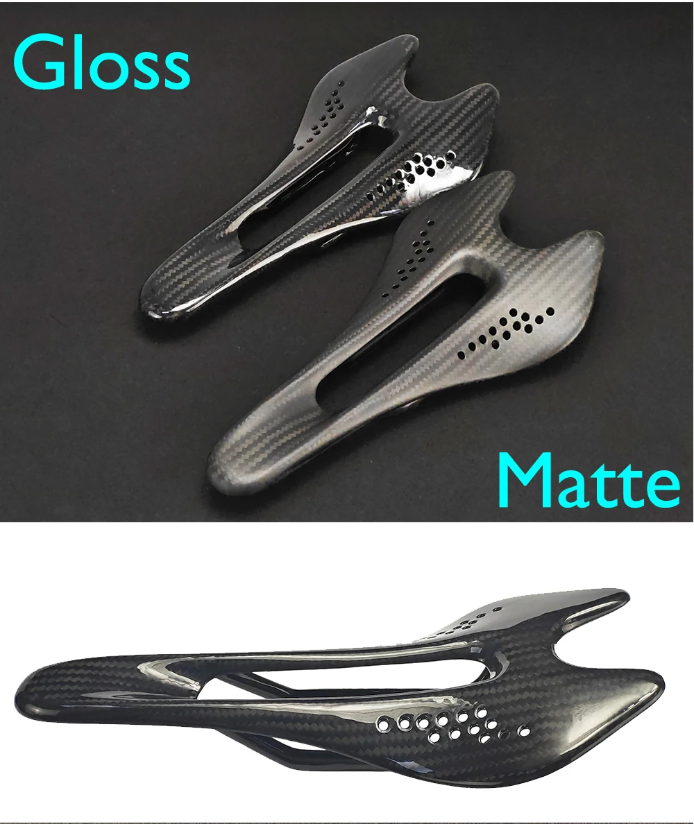 Unisex-Fahrradsattel aus Kohlefaser, Mountainbike-/Rennradsitz, Carbon-Schiene, K.3+, 242 x 122/132 mm, 3K, glänzend/matt/kein Logo und Logo – Detail 10