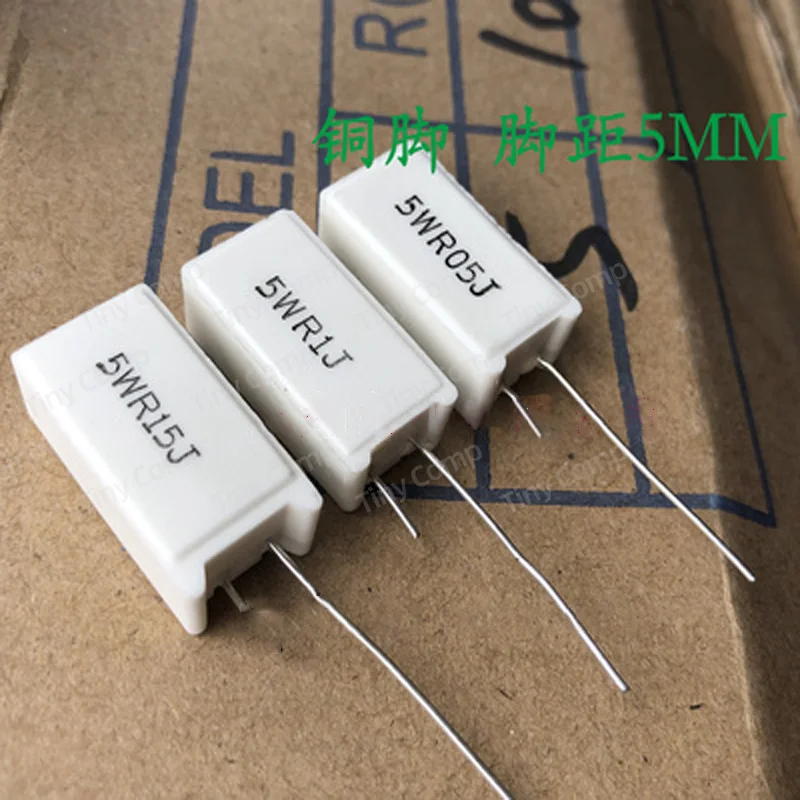 10PCS 5W Cement Type Resistors 30R 33R 47R 100R 1K 1.2K 10K 20K 33K 47K 100K