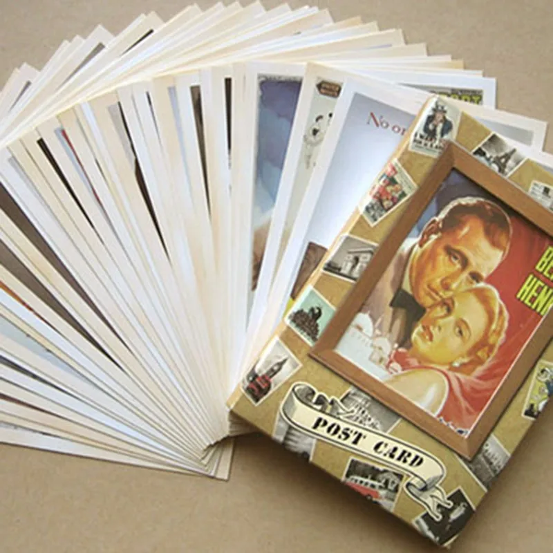 Art Postcards Greeting Cards 32pcs/lot Classic Old Photos Style Postcards Cartoon Post Card Poster Drawing Greeting Gift Theme Vintage Collectible Card Set art postcards,greeting cards