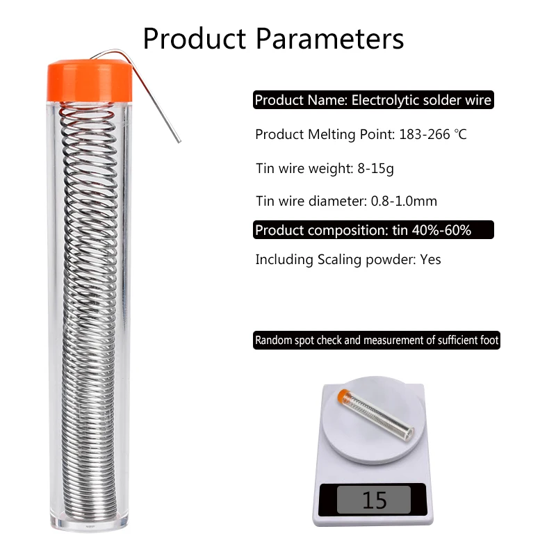 Fil à souder haute activité 15g 0.8mm - Soudure étain pour modelisme