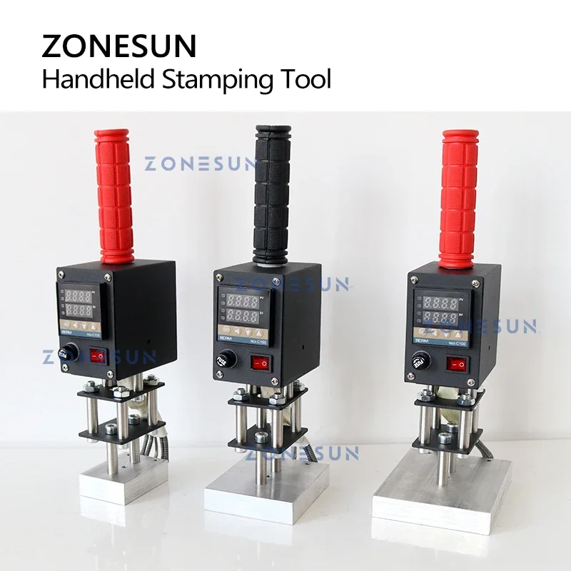 ZONESUN ZS-HST1 Handheld Hot Foil Stamping Machine Custom Logo Embossing Machine Lether DIY Tools images - 6