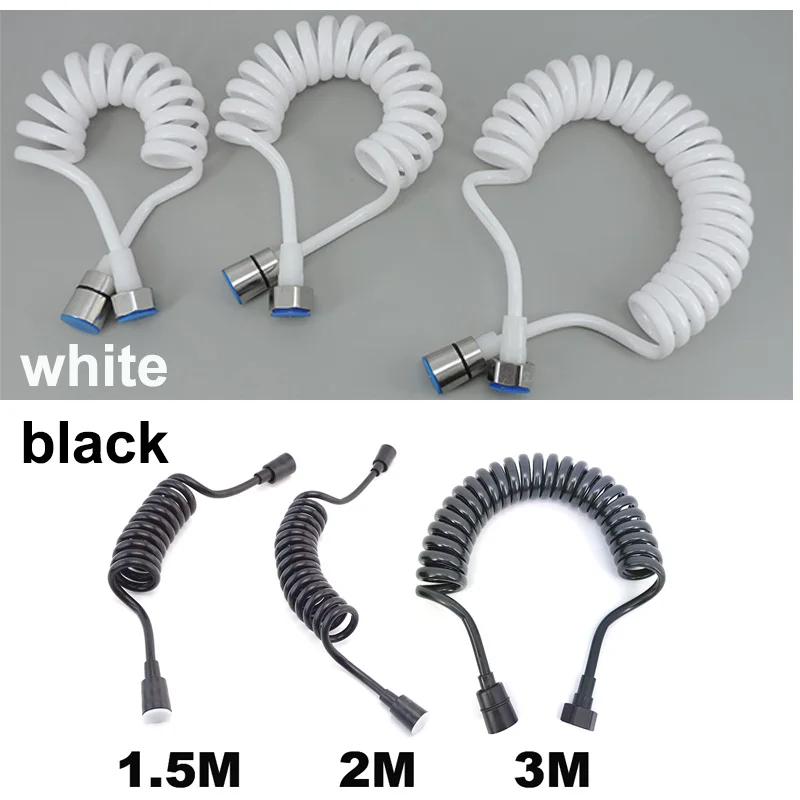 2m 3m 5m grey Flexible long Spring Shower head Hose tube plastic for bathroom Water Toilet Bidet Sprayer Telephone Line soft 1/2 shower hose,plumbing hose,plumbing supply hose,pvc plastic hoses