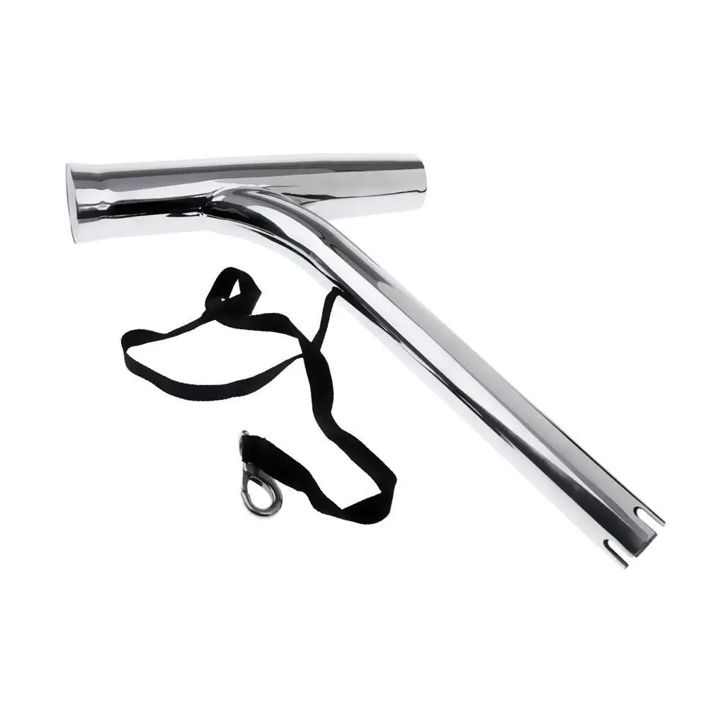 

Fishing Stainless Steel Outrigger Boat Fishing Rod Holder Pole Rest Tube with Strap Fishing Tool Accessories