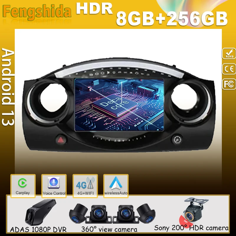 

Navigation Android For BMW Mini Cooper S R50 R52 R53 2004 -2007 Player Head Unit Auto Radio TouchScreen Stereo Multimedia Dash